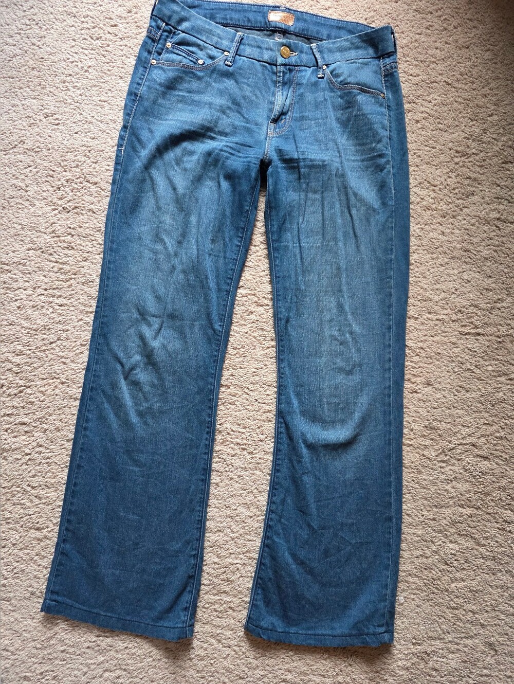 Mother The Wilder Jeans in Northern Lights Flare Low Rise 26